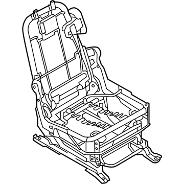 Nissan 88314-1JA1D Frame & ADJUSTER Assembly Rear Seat Cushion