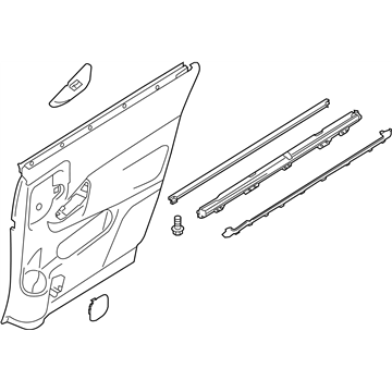 Nissan 82900-1JA2C FINISHER Assembly - Rear Door, RH