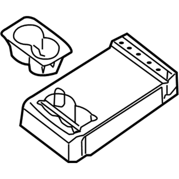 Nissan 88700-JA01A Rear Seat Armrest Assembly