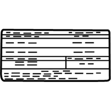 Nissan 14805-KB50A Emission Label