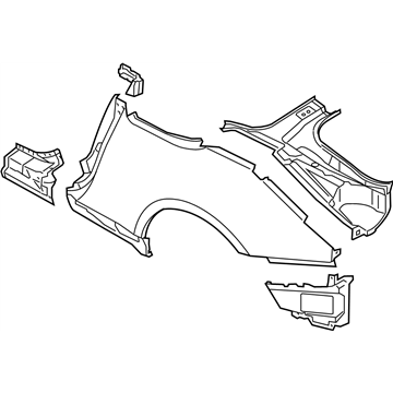 Nissan G8100-CE434 Fender Assembly-Rear, RH