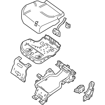 Nissan 88350-EA000 Cushion Assy-Rear Seat,LH