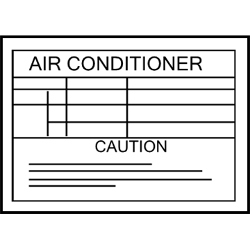 Nissan 27090-C988B Label-Caution,Air Conditioner