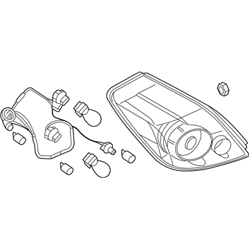 Nissan 26555-JB100 Lamp Assembly-Rear Combination,LH