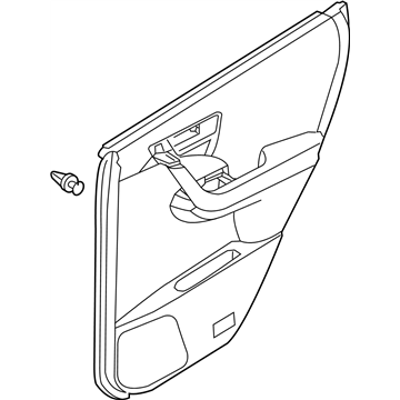 Nissan 82901-CA400 Finisher Assy-Rear Door,LH