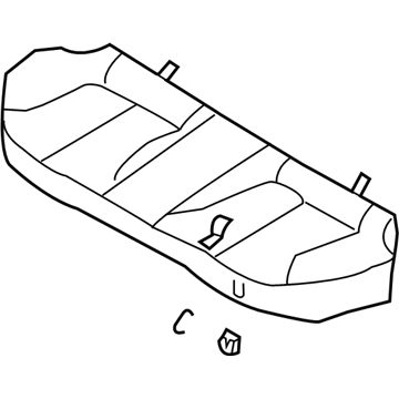 Nissan 88300-2Y102 Cushion Assy-Rear Seat