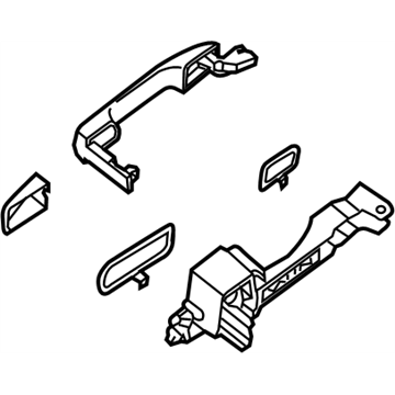 Nissan 82606-1PA0B Slide Door Handle Assembly Outside, Right