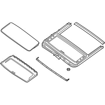 Nissan 91205-7S21B Sunroof Complete-Slide