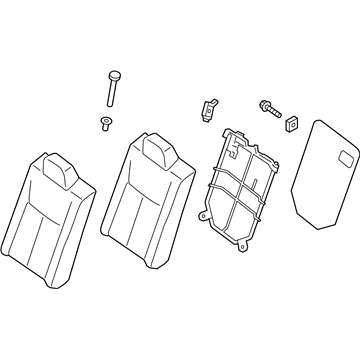 Nissan 88600-3SB0B Back Assembly-Rear Seat,RHR,Auto