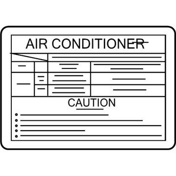 Nissan 27090-C945B Label-Caution,Air Conditioner