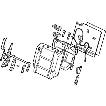 Nissan 88650-ZV50C Back Assy-Rear Seat,LH