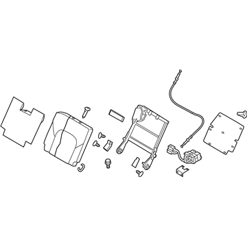 Nissan 89600-5ZW2A Back Assy-3rd Seat,RH