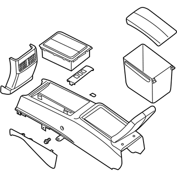 Nissan 96951-7Y211 Console Box Assy-Floor,Rear