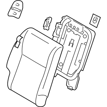 Nissan 88600-1KA2A Back Assy-Rear Seat