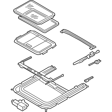 Nissan 91205-7Y021 Sunroof Complete-Slide