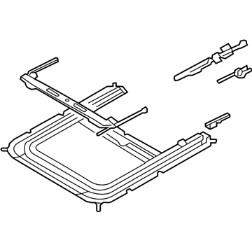 Nissan 91306-7Y010 Rail Complete-SUNROOF