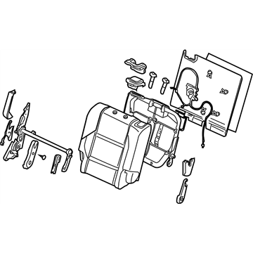 Nissan 88600-ZQ00A Back Assy-Rear Seat,RH