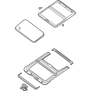 Nissan 91205-ET81A Sunroof Complete-Slide