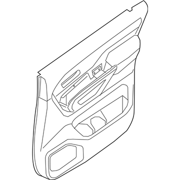 Nissan 82900-EZ28A Finisher Assy-Rear Door,RH