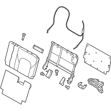 Nissan 89650-5ZW0A Back Assy-3rd Seat,LH