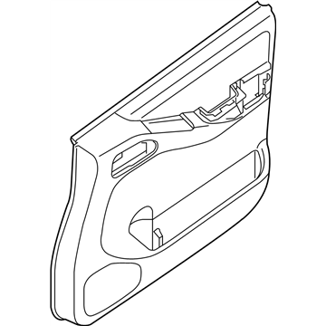 Nissan 80901-EA204 Finisher Assy-Front Door,LH