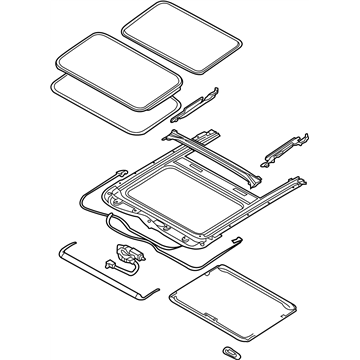 Nissan 91205-CA010 Sunroof Complete-Slide