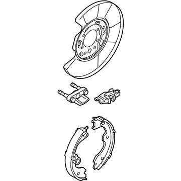 Nissan 44000-JL07A Brake Assembly-Parking Rear RH