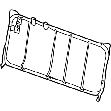 Nissan 88601-7S200 Frame Assembly-Rear Seat Back,R