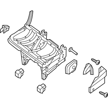 Nissan 88351-1PC1A Frame Assembly - 3RD Seat Cushion, LH