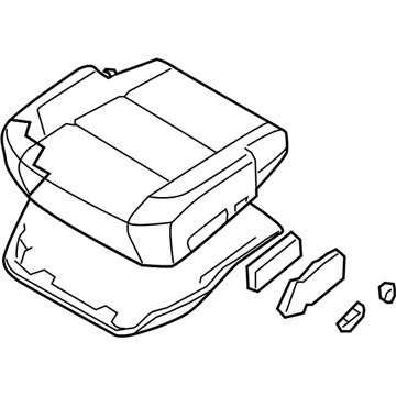 Nissan 87350-ZQ00A Cushion Assy-Front Seat