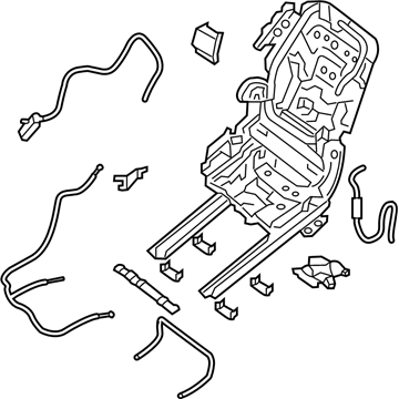 Nissan 88010-3JR1A Frame Rear LH Seat