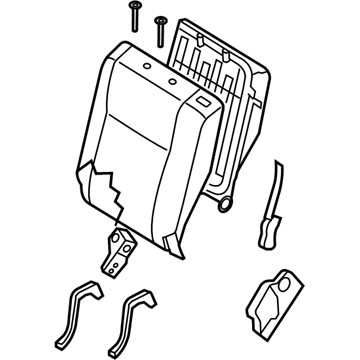 Nissan 88650-ET11C Back Assy-Rear Seat,LH