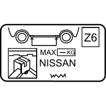 Nissan 99555-CD017 Label-Caution Jack Setting