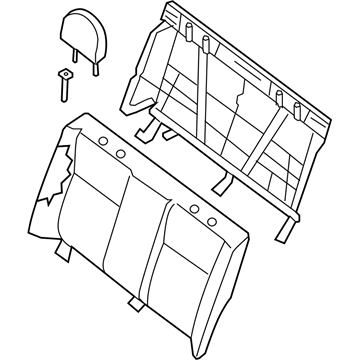 Nissan 88600-ET80C Back Assy-Rear Seat,RH