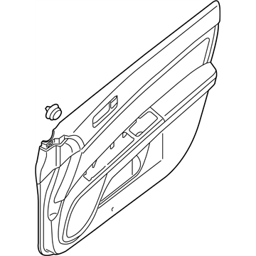 Nissan 80900-ZT52A FINISHER Assembly Front Door RH