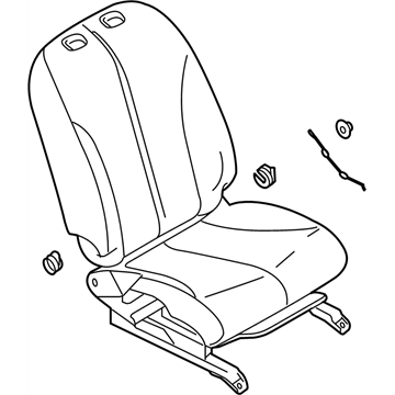 Nissan 87601-EM05A Frame & ADJUSTER Assembly Front Seat, R