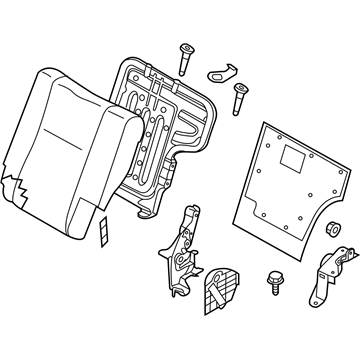 Nissan 88650-CB002 Back Assembly-Rear Seat,L