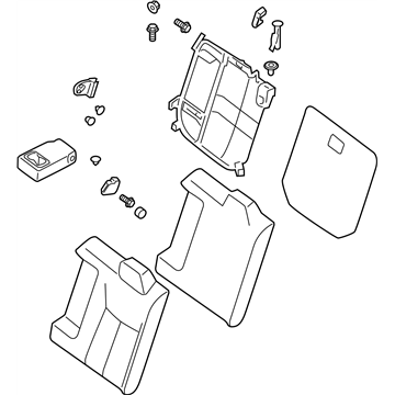 Nissan 88650-3YU7B Back-Rear Seat LH