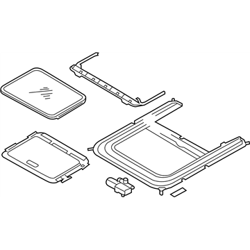 Nissan 91205-ZM70A Sunroof Complete-Slide