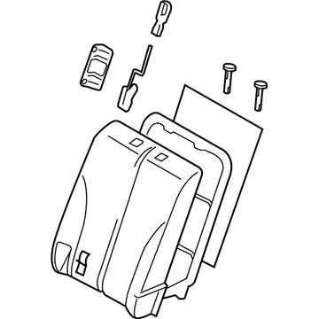 Nissan 88650-EM55B Back Assy-Rear Seat,LH