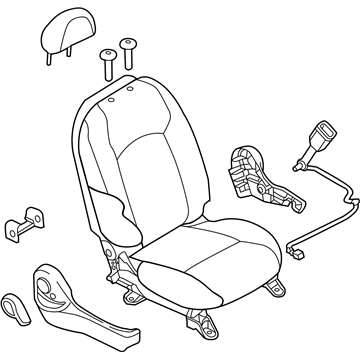 Nissan 87000-3VM1B Seat Assembly-Front, RH