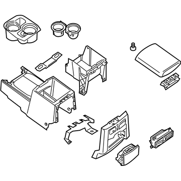 Nissan 96910-9CH7C Console Floor BRN