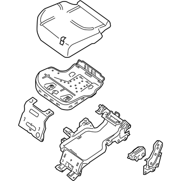 Nissan 88300-ZS40A Cushion Assy-Rear Seat,RH