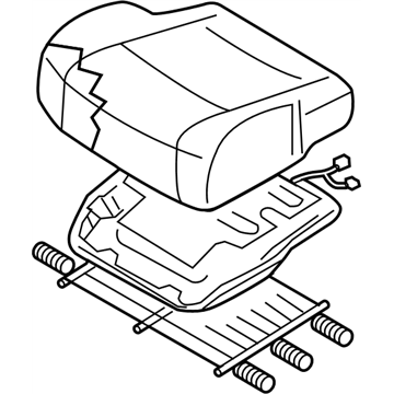 Nissan 88350-5Z201 Cushion Assy-2ND Seat,LH