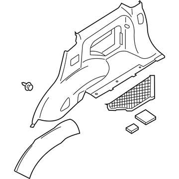 Nissan 84951-EA004 Finisher-Luggage Side,Lower LH