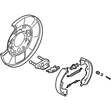 Nissan 44000-EG07A Brake Assembly-Parking Rear RH