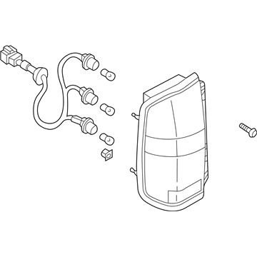 Nissan 26555-0W025 Lamp Assembly-Rear Combination,LH