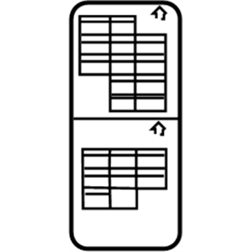 Nissan 24313-1FS0A Label-Fuse Block