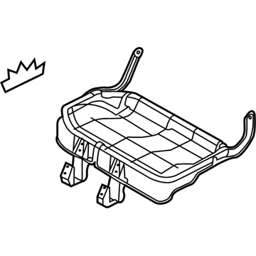 Nissan 88305-CA000 Pad & Frame Assy-Cushion,Rear Seat