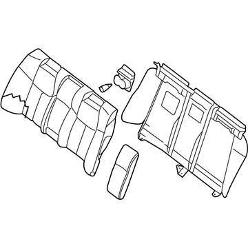 Nissan 88600-9N21C Back Assy-Rear Seat,RH